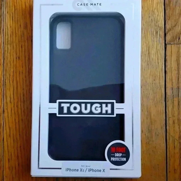 CASE-MATE TOUGH BLACK CASE IPHONE X - Picture 1 of 3